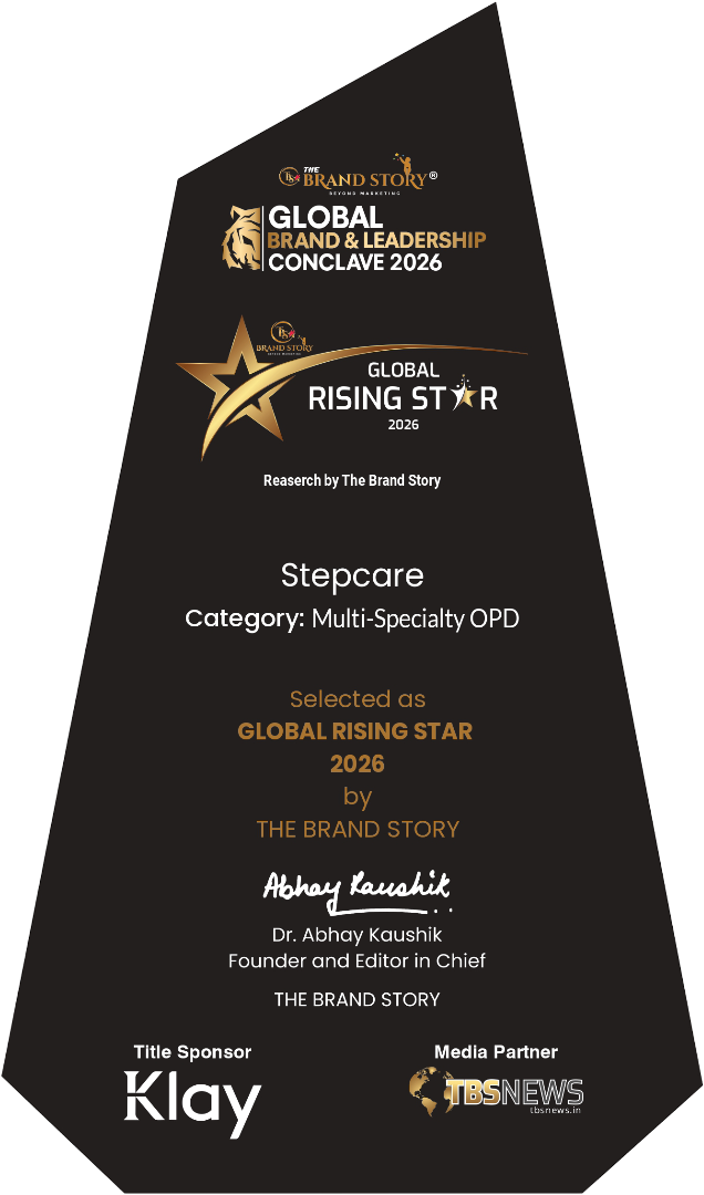 Stepcare Global Rising Star Award trophy